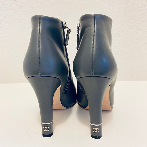 Chanel Gray and Black Short Booties - Picture 6 of 11